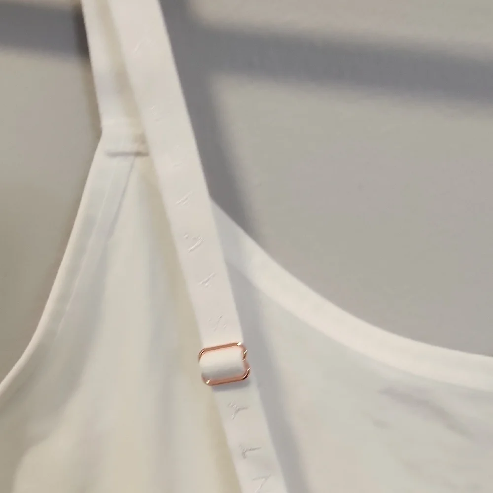 Savage‎ X Fenty White Slim-Strap Scoop Bodysuit with Logo Seamless Teddy Size 2X
